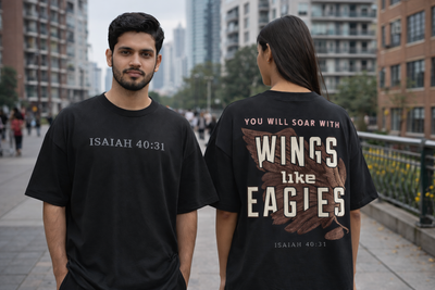 Wings Like Eagles oversized Christian t-shirt - Eternus Wear