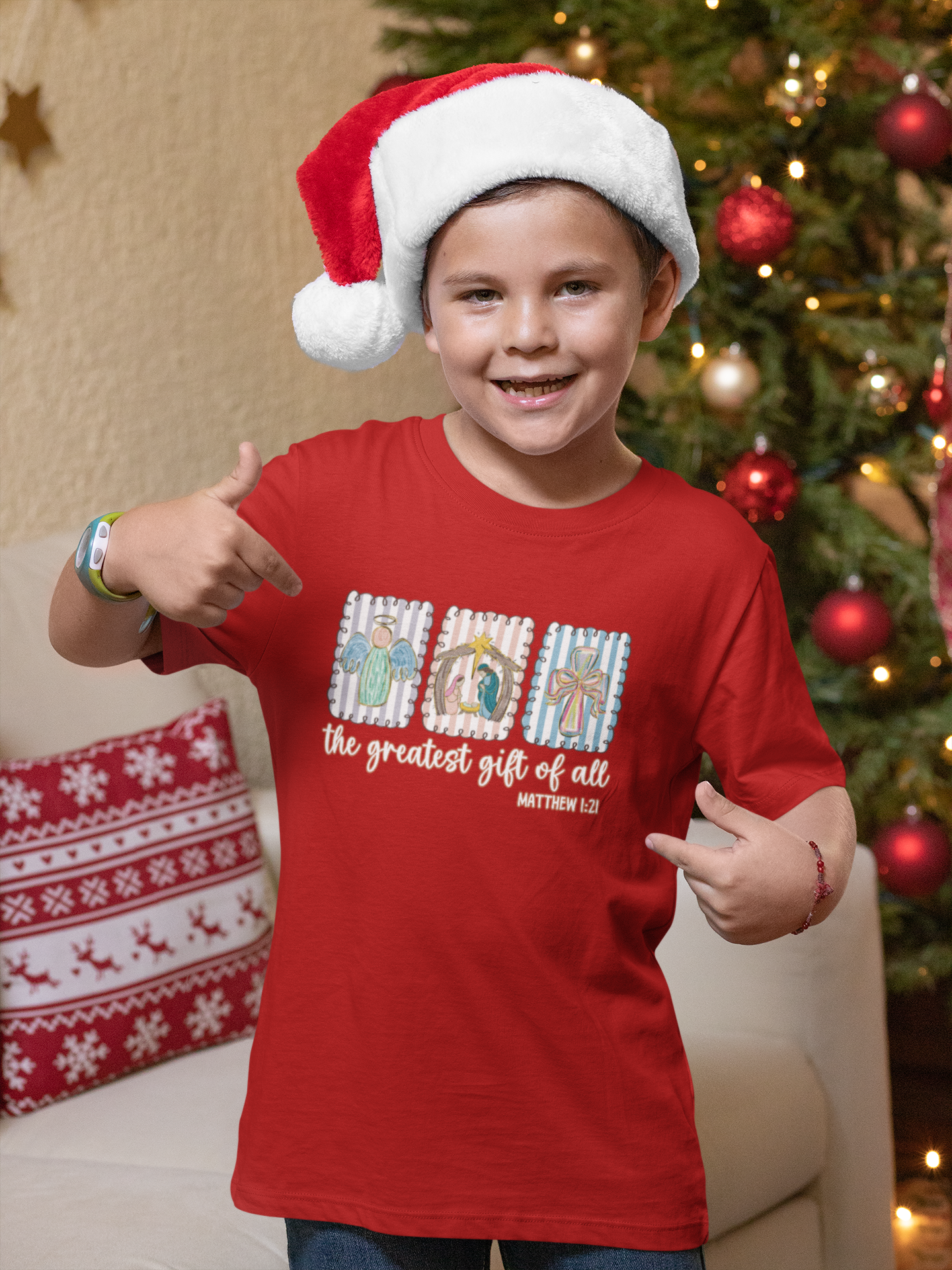 Greatest Gift Kid's Christmas T-Shirt