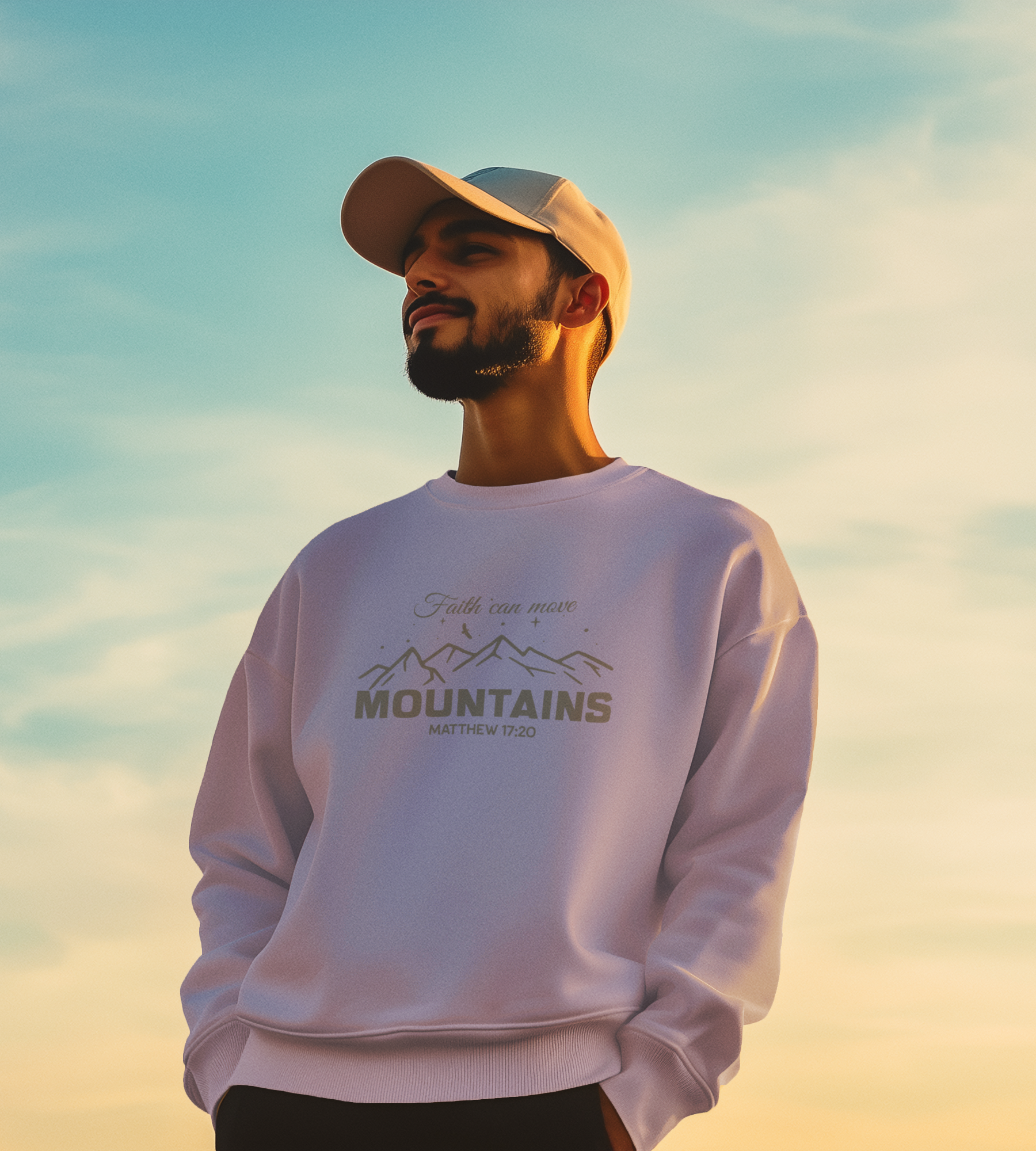 Faith can move mountains Unisex Oversized Sweatshirt