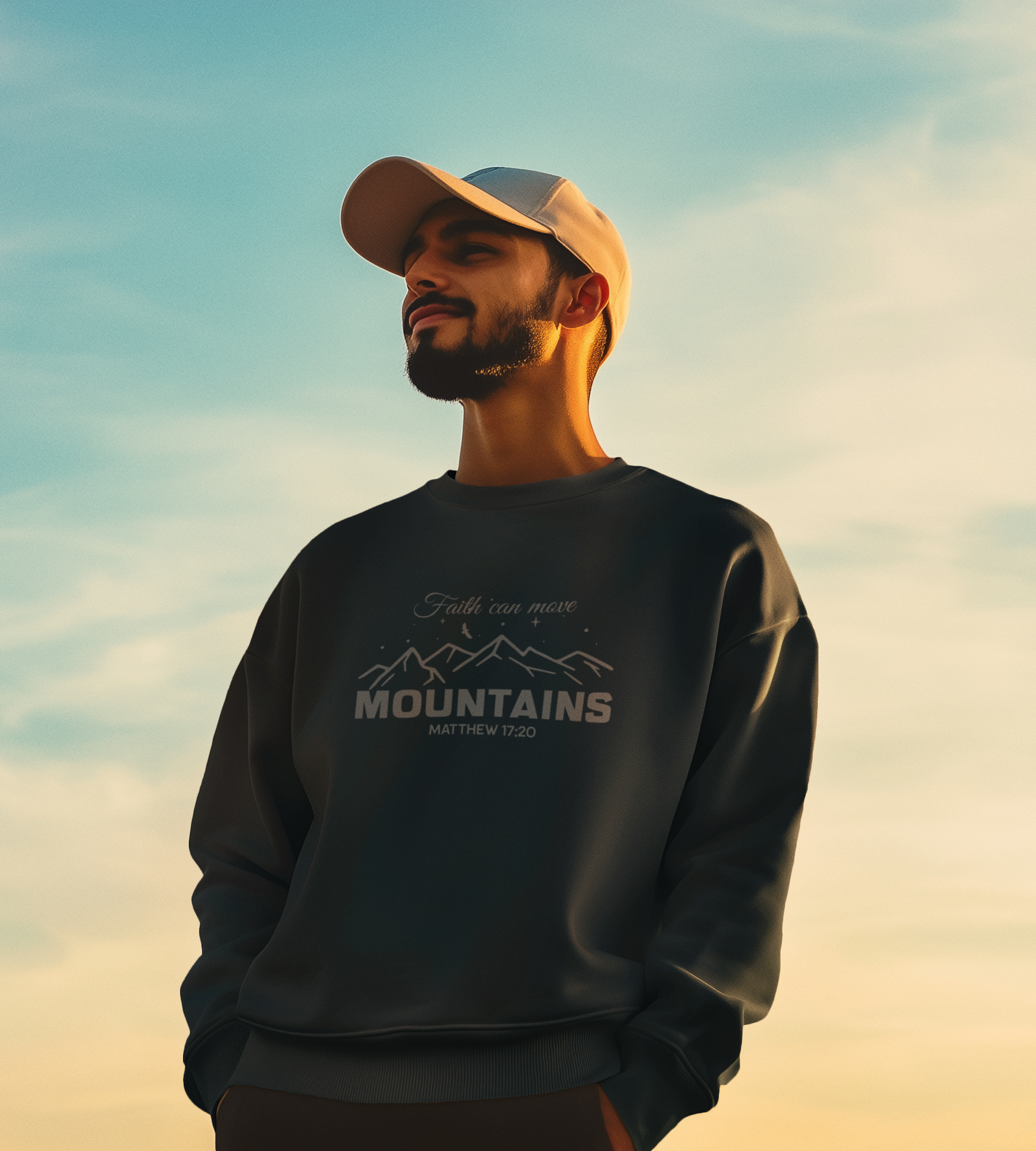 Faith can move mountains Unisex Oversized Sweatshirt